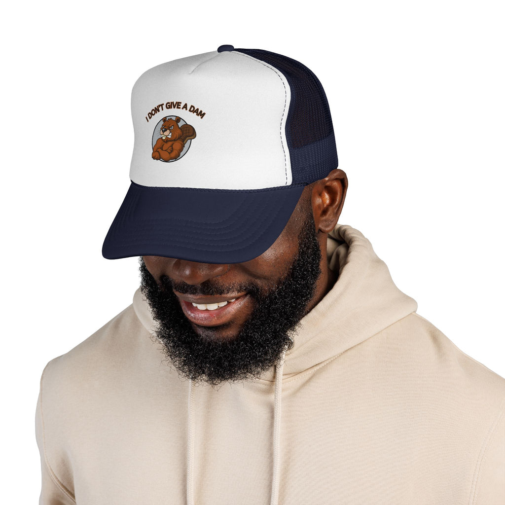 I Don’t Give a Dam Beaver Trucker Cap | Funny Animal Hat
