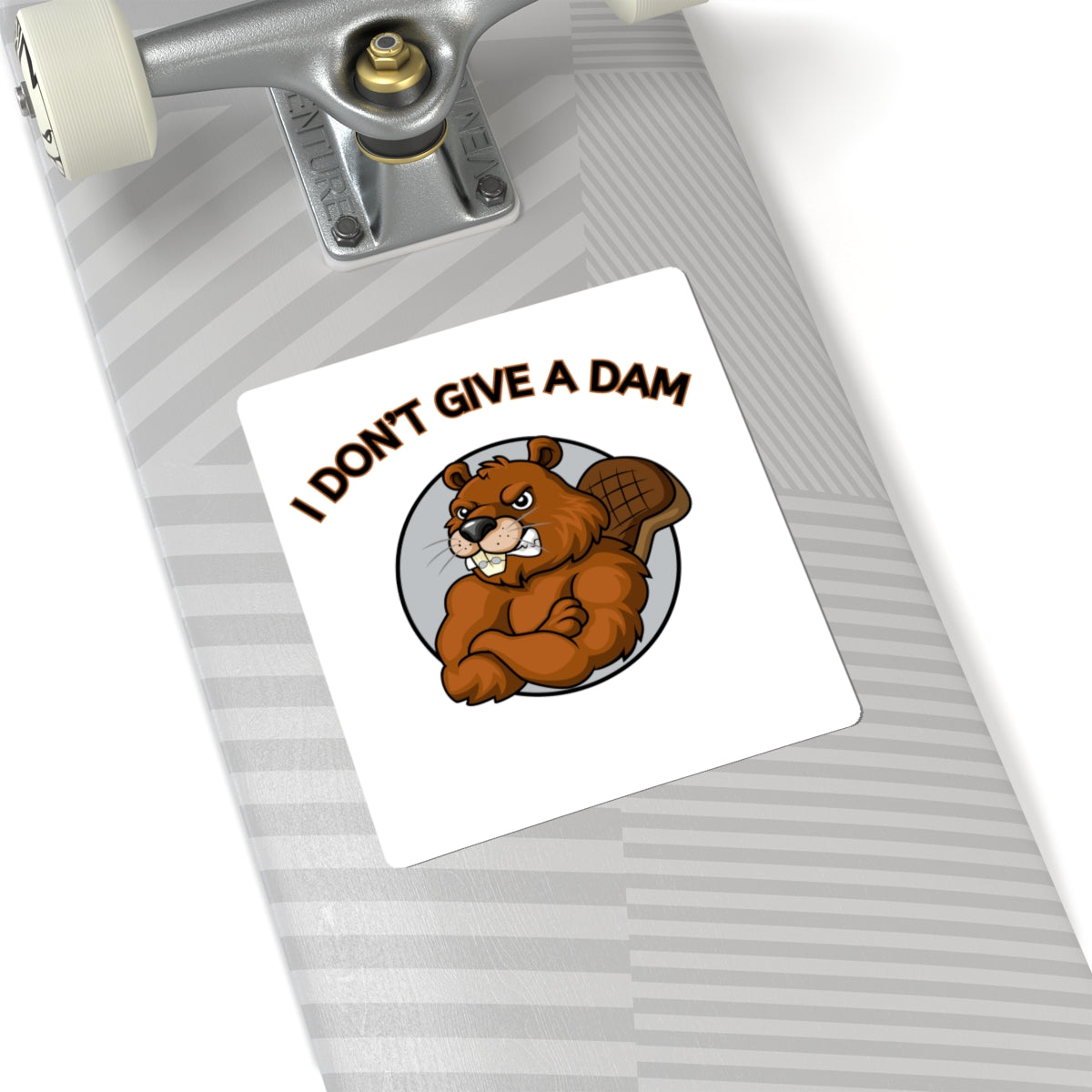 I Don't Give a Dam Beaver Sticker — Funny Attitude Kiss-Cut Sticker