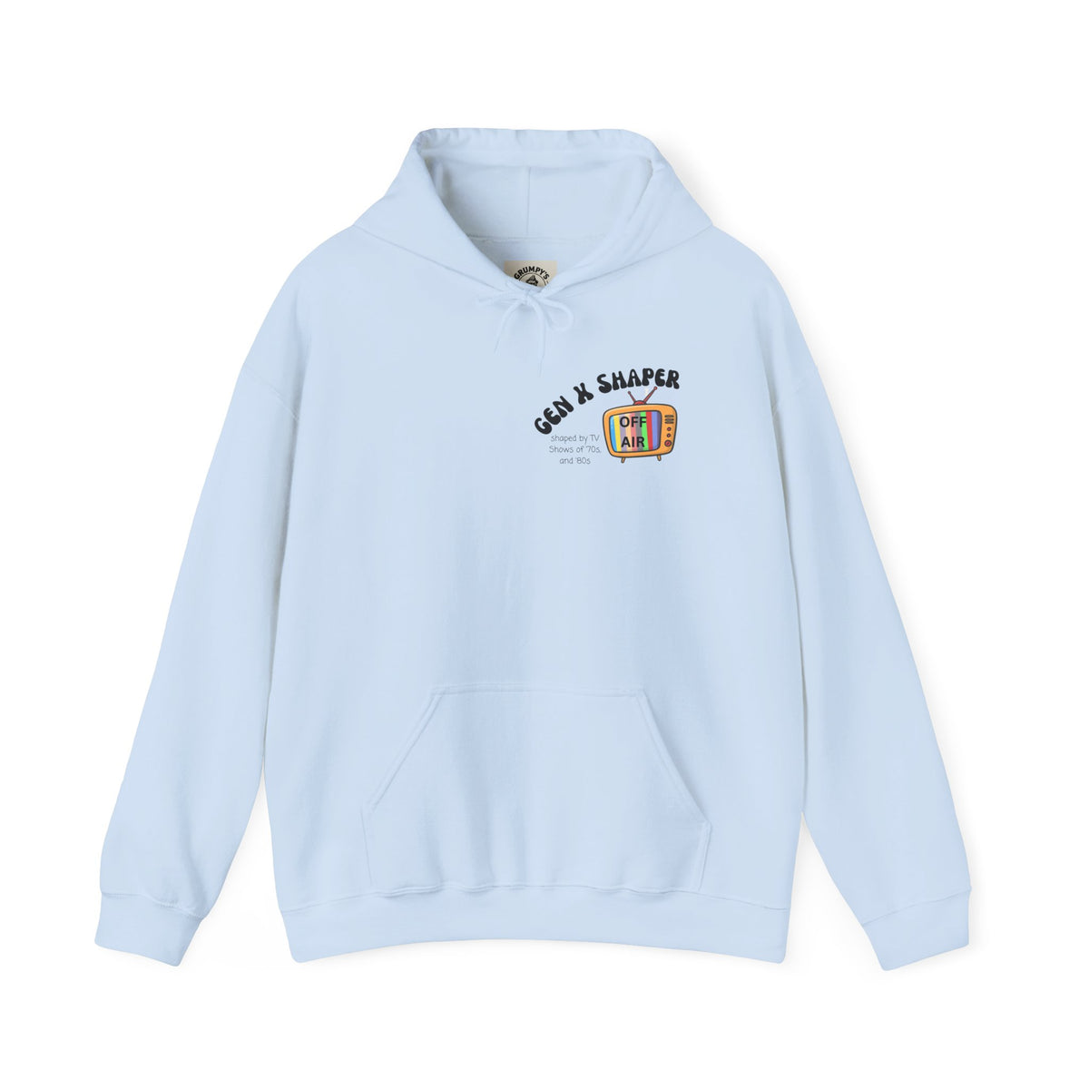 Gen X 70s & 80s TV Shows Bingo Hoodie | Retro Nostalgia Sweatshirt