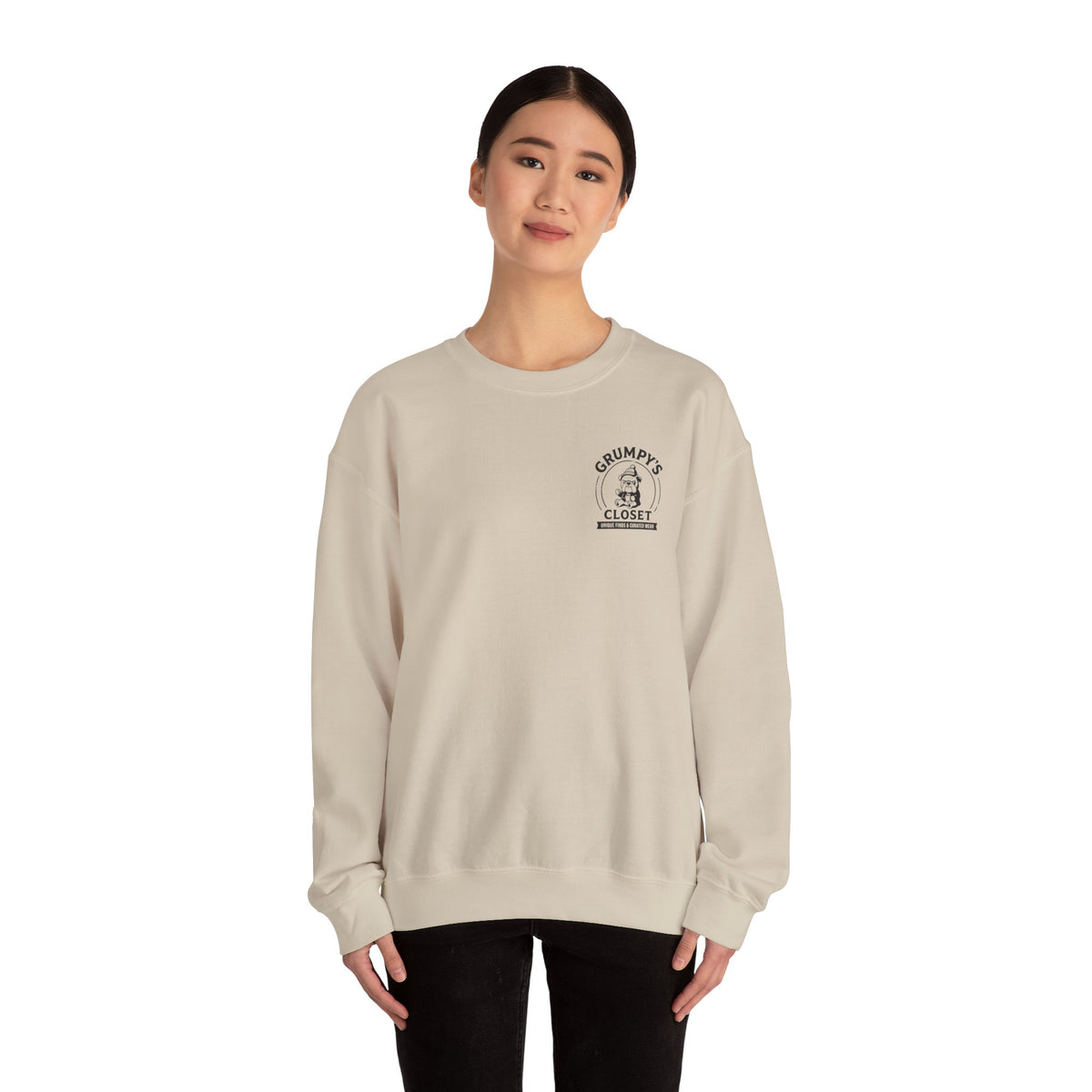 Grumpy’s Closet Crewneck Sweatshirt | Cozy Logo Pullover