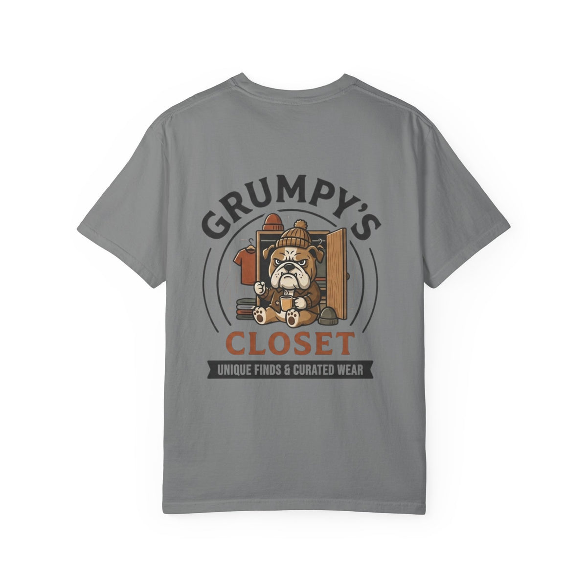 Grumpy’s Closet Bulldog Logo T-Shirt | Garment-Dyed Graphic Tee