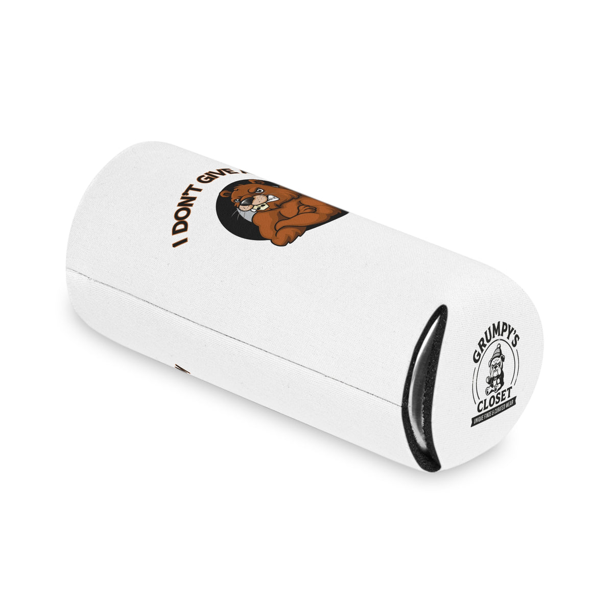 I Don't Give a Dam Beaver Can Cooler — Funny Outdoor Beverage Insulator