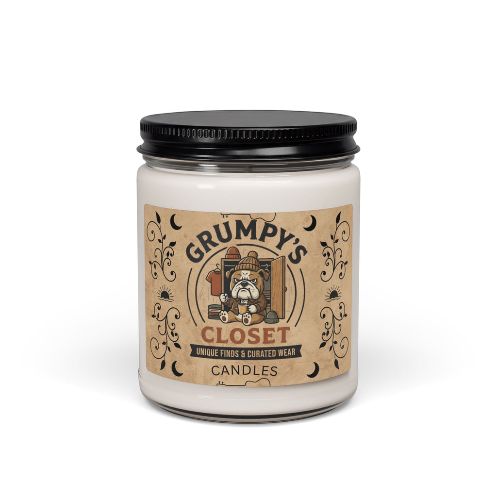 Grumpy's Closet Scented Soy Candle — 9oz Jar (Clean, Cozy Home Fragrance)
