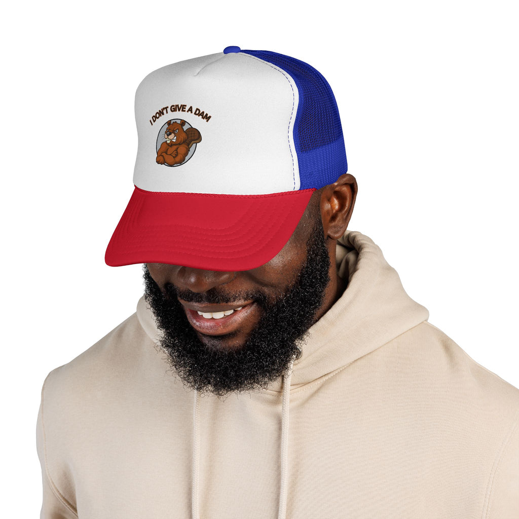 I Don’t Give a Dam Beaver Trucker Cap | Funny Animal Hat