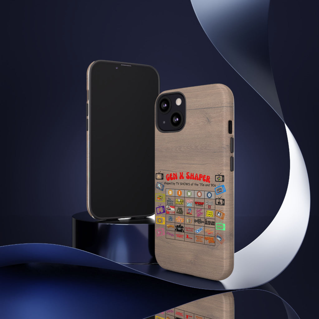 Gen X 70s & 80s TV Shows Bingo iPhone Case | Retro Tough Cover