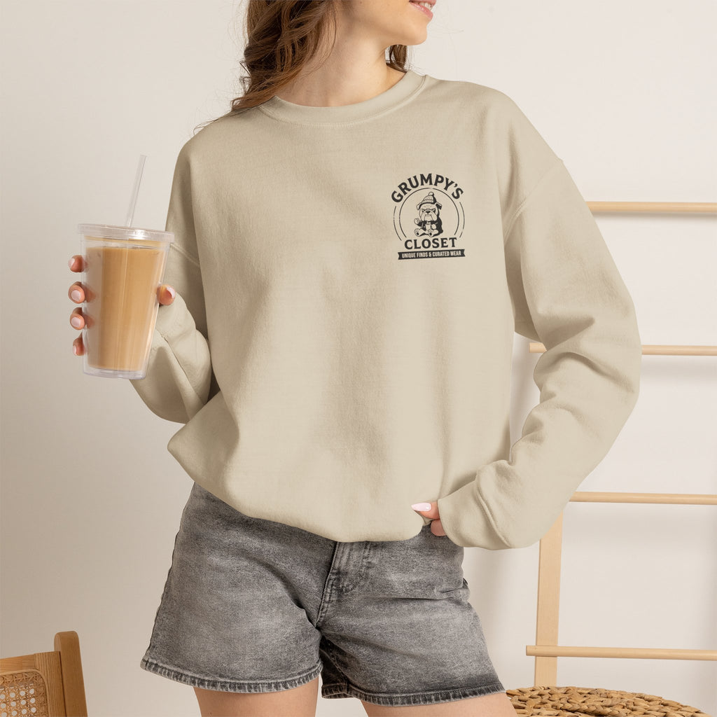 Grumpy’s Closet Crewneck Sweatshirt | Cozy Logo Pullover