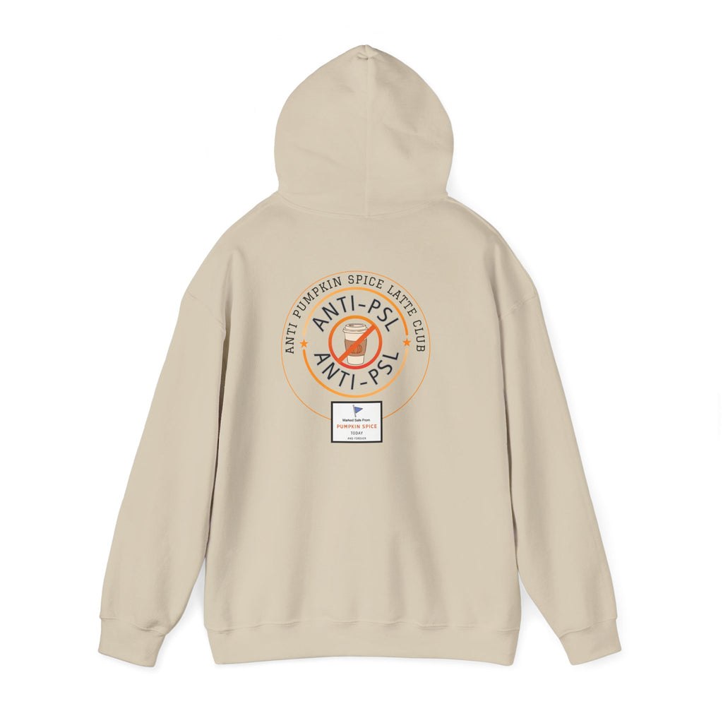 Anti Pumpkin Spice Hoodie, Funny Marked Safe Fall Pullover, Sarcastic Anti PSL Sweatshirt, Gildan 18500 Autumn Holiday Outerwear