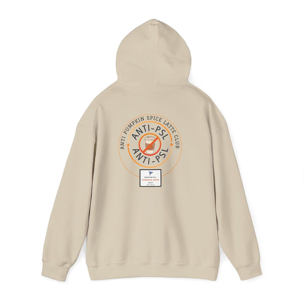Anti Pumpkin Spice Hoodie, Funny Marked Safe Fall Pullover, Sarcastic Anti PSL Sweatshirt, Gildan 18500 Autumn Holiday Outerwear