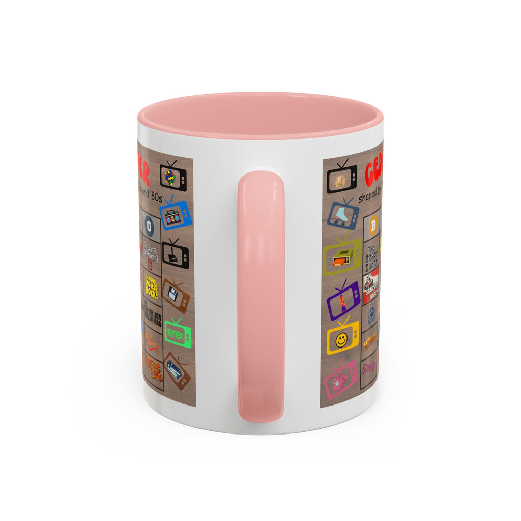 Gen X 70s & 80s TV Shows Bingo Mug | 11 oz Retro Accent Cup