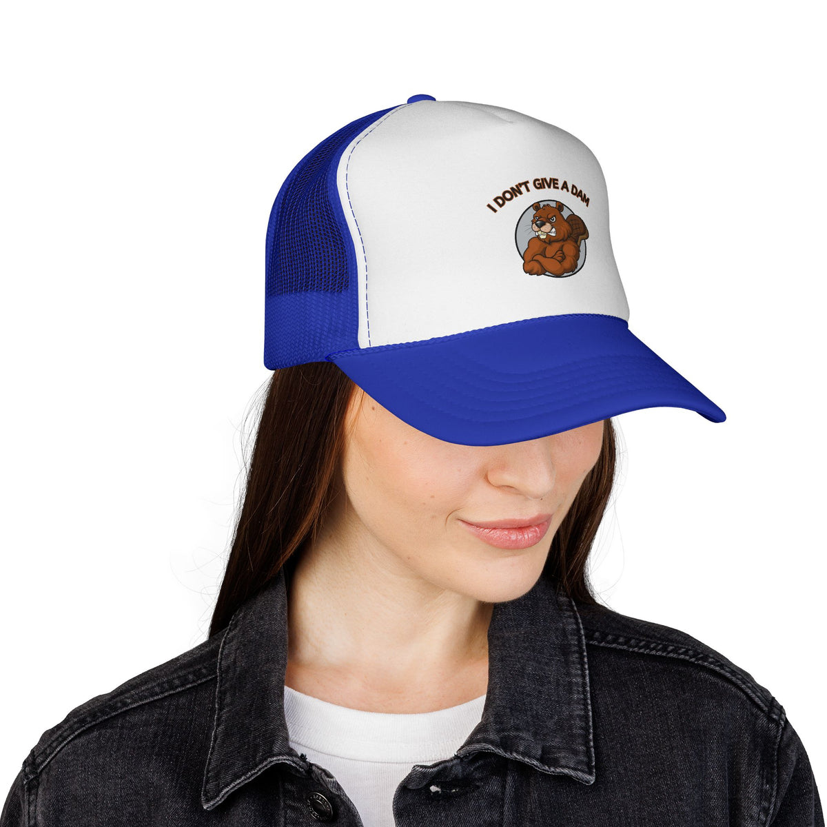 I Don’t Give a Dam Beaver Trucker Cap | Funny Animal Hat