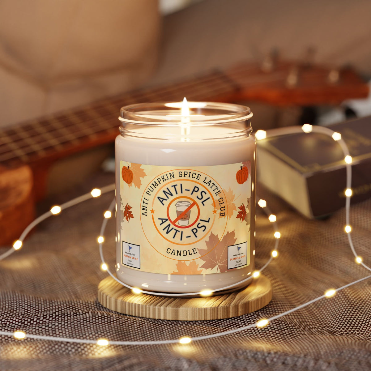 Anti Pumpkin Spice Soy Candle, Funny Marked Safe Fall Soy Jar, Coffee Shop Scent, Sarcastic Autumn Workspace Decor Unique Holiday Gift