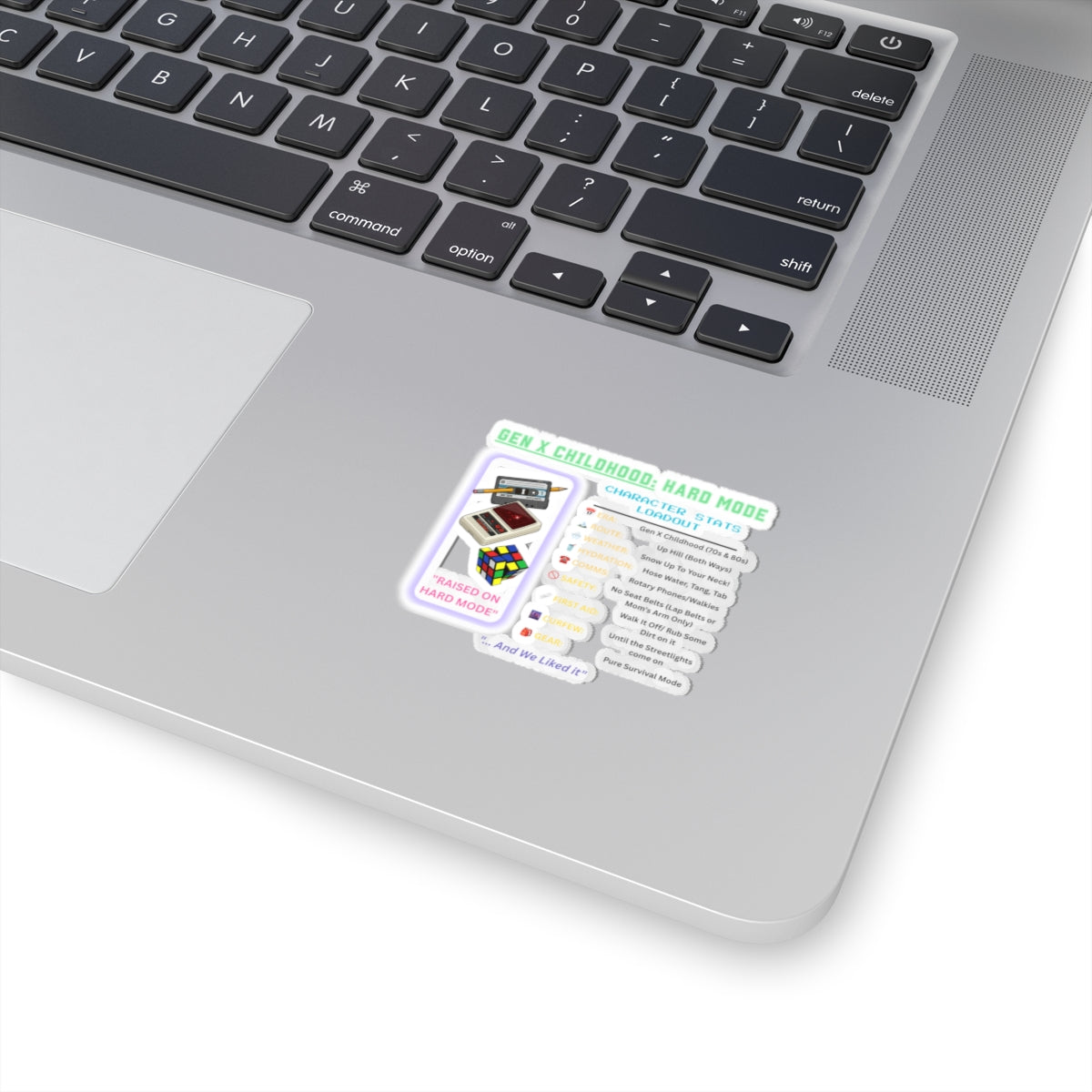 Gen X Childhood Hard Mode Sticker | Retro Arcade Decal