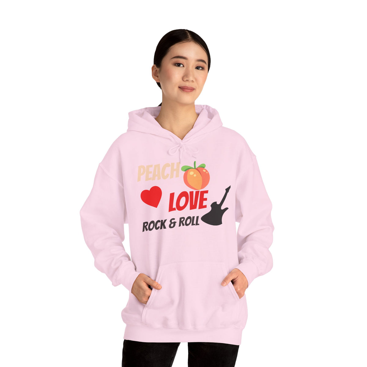 Peach Love Rock & Roll Hoodie | Original Front Logo