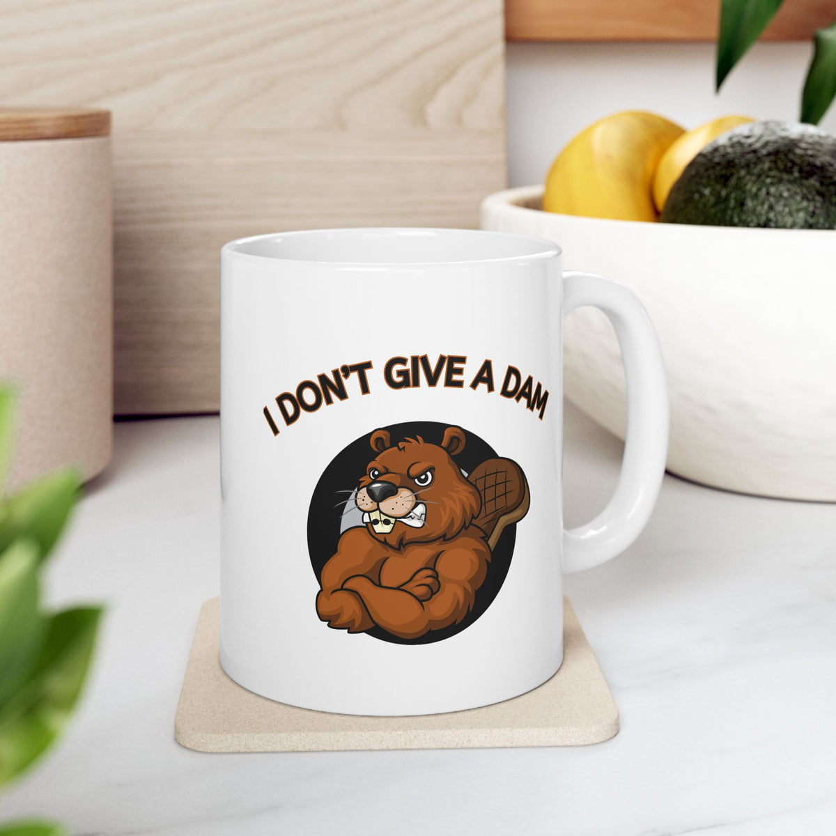 I Don’t Give a Dam Beaver Mug | Funny Attitude Ceramic Mug (11oz, 15oz)