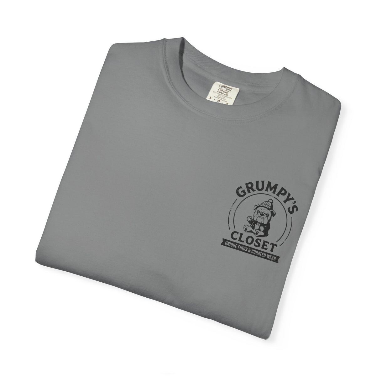 Grumpy’s Closet Bulldog Logo T-Shirt | Garment-Dyed Graphic Tee