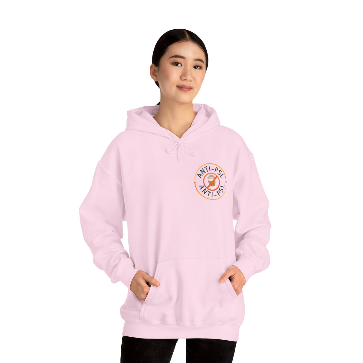 Anti Pumpkin Spice Hoodie, Funny Marked Safe Fall Pullover, Sarcastic Anti PSL Sweatshirt, Gildan 18500 Autumn Holiday Outerwear