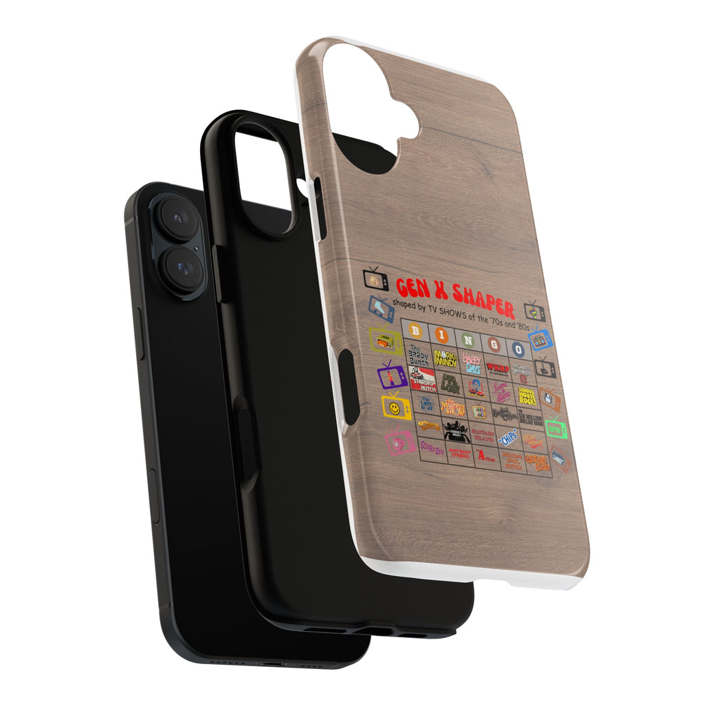 Gen X 70s & 80s TV Shows Bingo iPhone Case | Retro Tough Cover