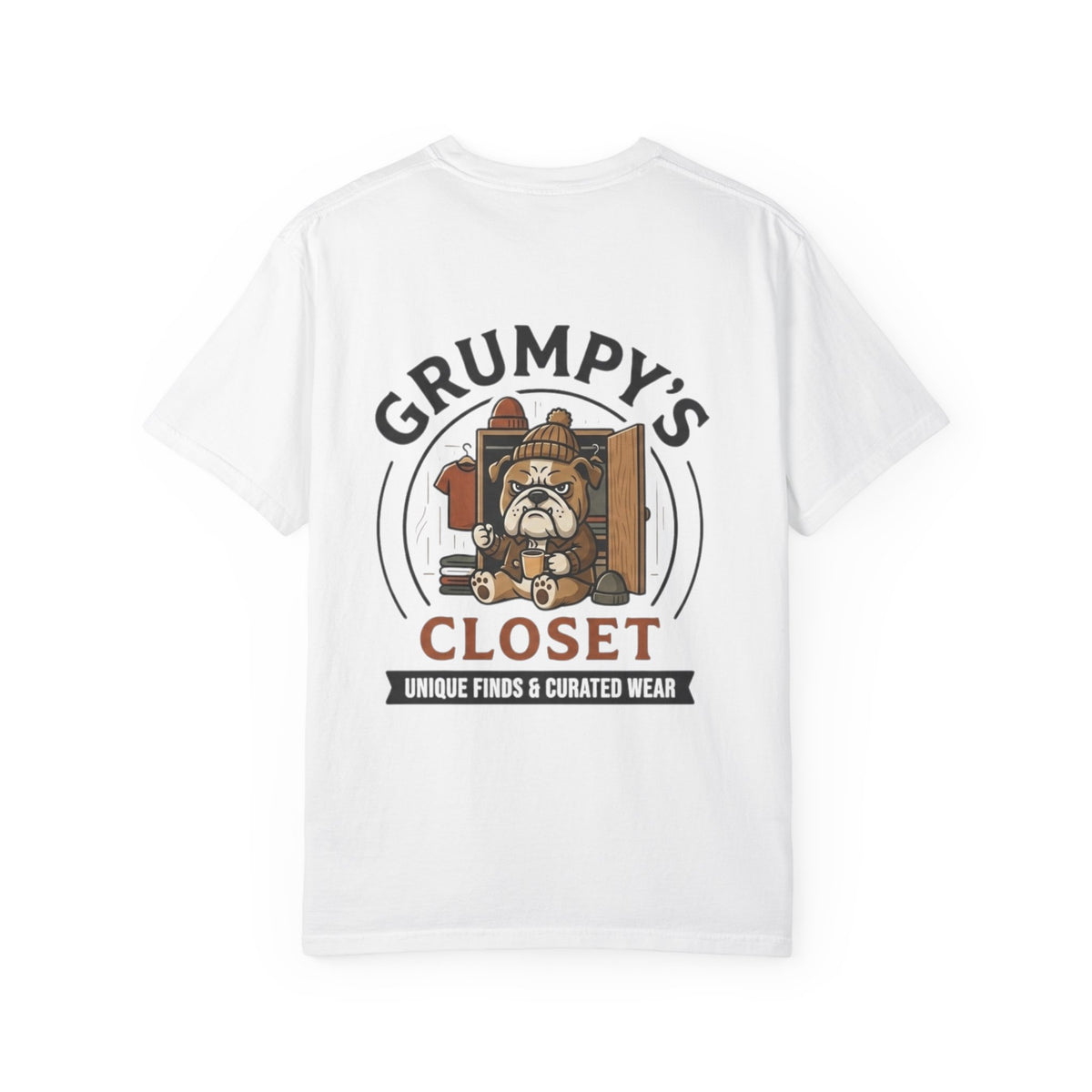 Grumpy’s Closet Bulldog Logo T-Shirt | Garment-Dyed Graphic Tee
