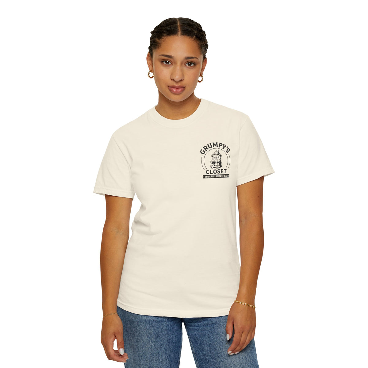 Grumpy’s Closet Bulldog Logo T-Shirt | Garment-Dyed Graphic Tee
