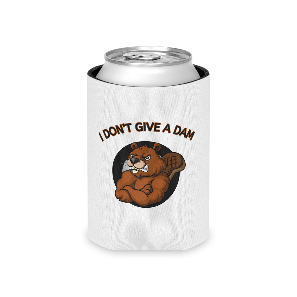 I Don't Give a Dam Beaver Can Cooler — Funny Outdoor Beverage Insulator