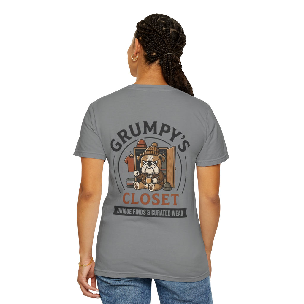 Grumpy’s Closet Bulldog Logo T-Shirt | Garment-Dyed Graphic Tee