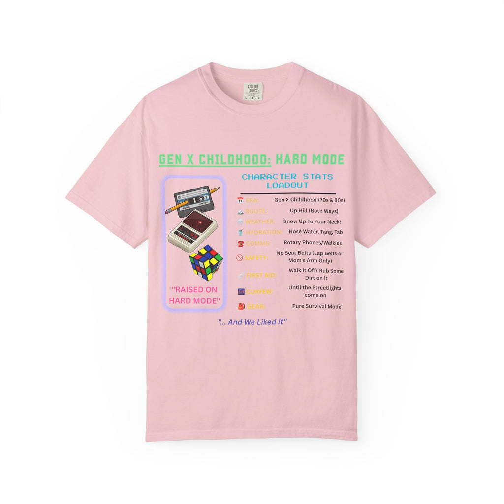 Gen X Childhood Hard Mode T-Shirt | Comfort Colors