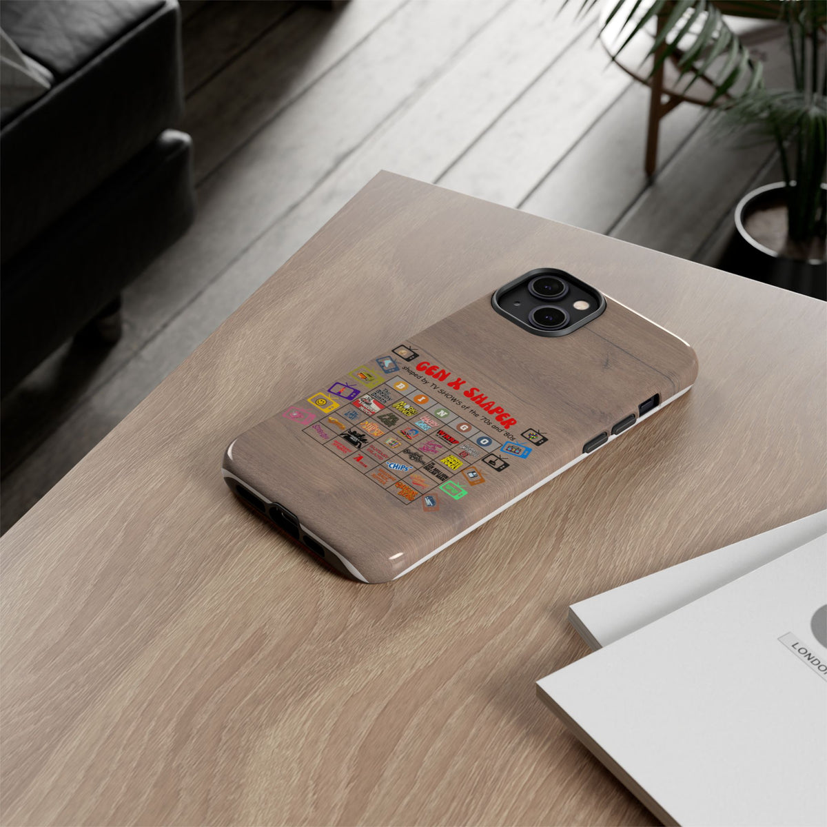 Gen X 70s & 80s TV Shows Bingo iPhone Case | Retro Tough Cover