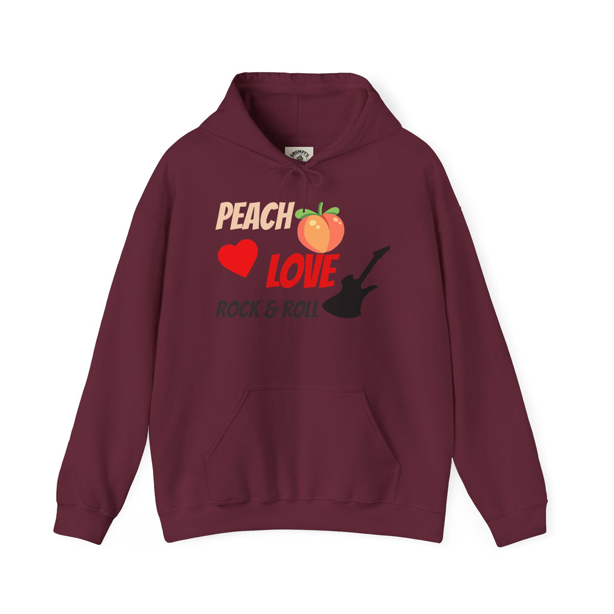 Peach Love Rock & Roll Hoodie | Original Front Logo
