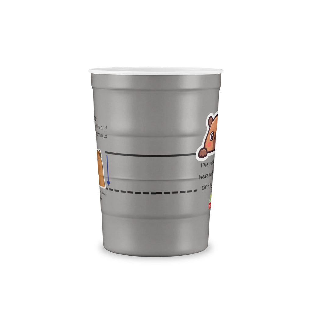 Funny Capybara Iced Coffee Recharge Cup | 16 oz Steel