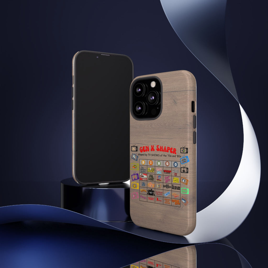 Gen X 70s & 80s TV Shows Bingo iPhone Case | Retro Tough Cover
