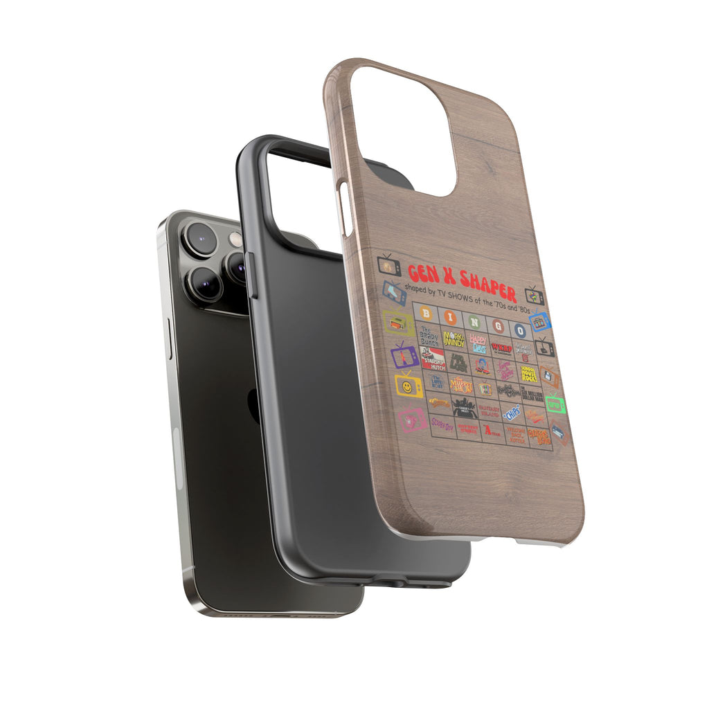 Gen X 70s & 80s TV Shows Bingo iPhone Case | Retro Tough Cover