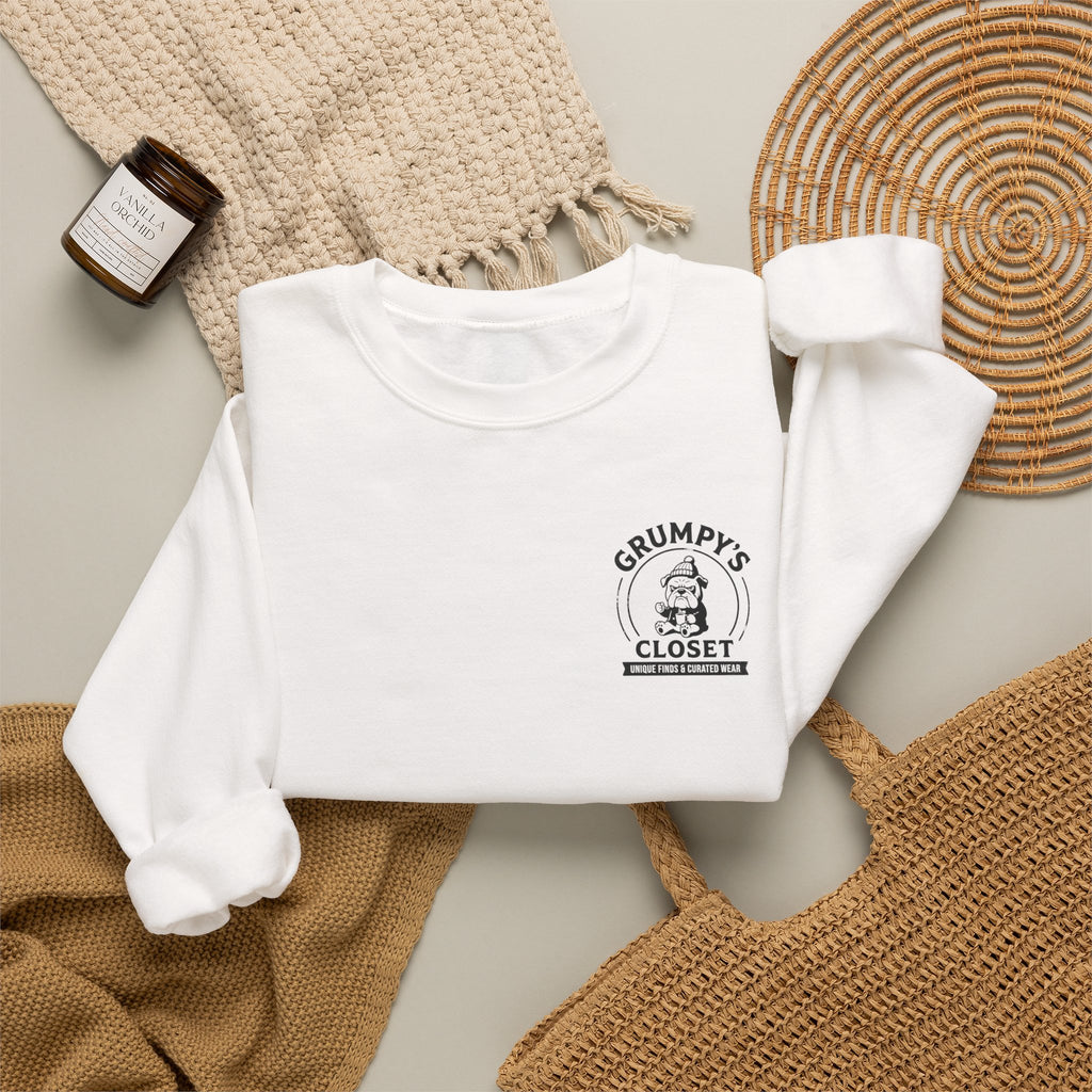Grumpy’s Closet Crewneck Sweatshirt | Cozy Logo Pullover