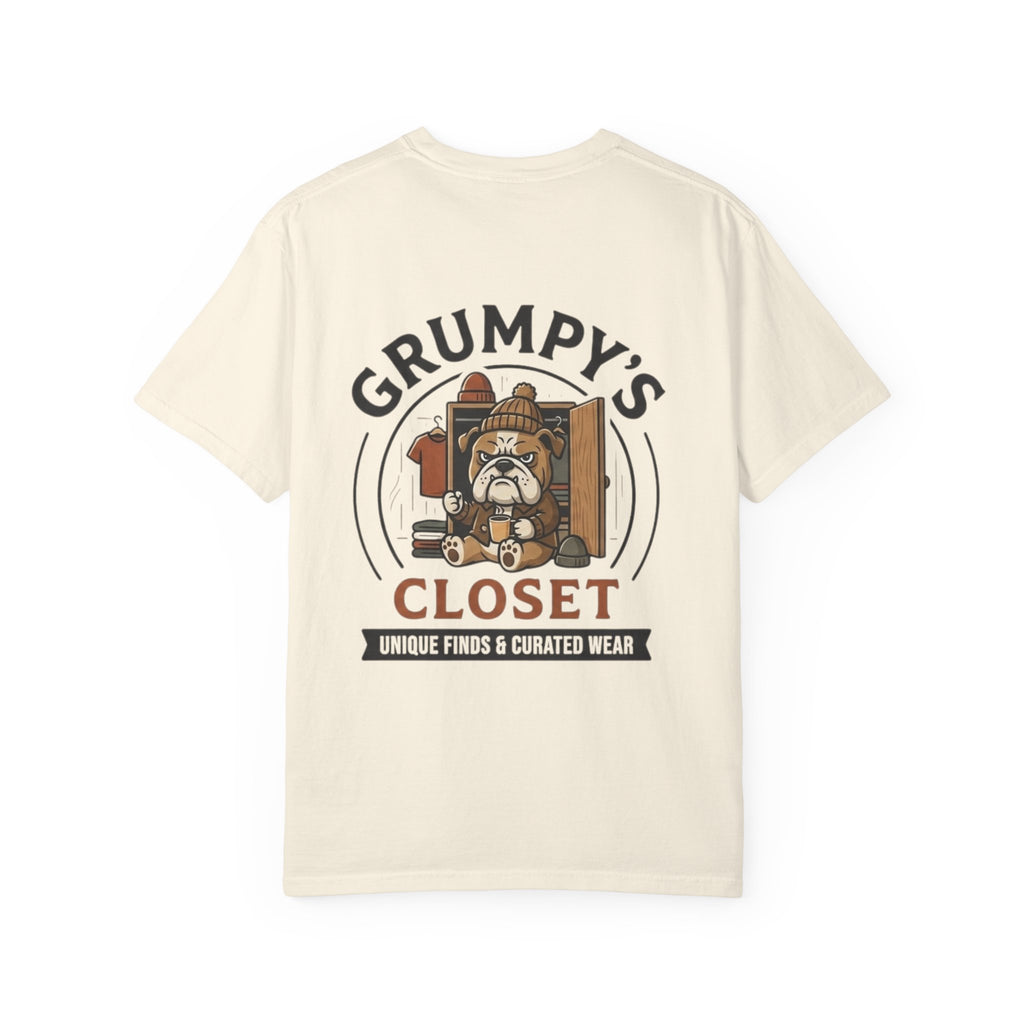 Grumpy’s Closet Bulldog Logo T-Shirt | Garment-Dyed Graphic Tee