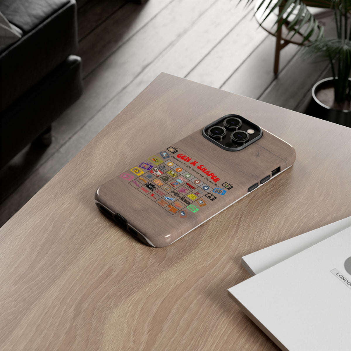 Gen X 70s & 80s TV Shows Bingo iPhone Case | Retro Tough Cover