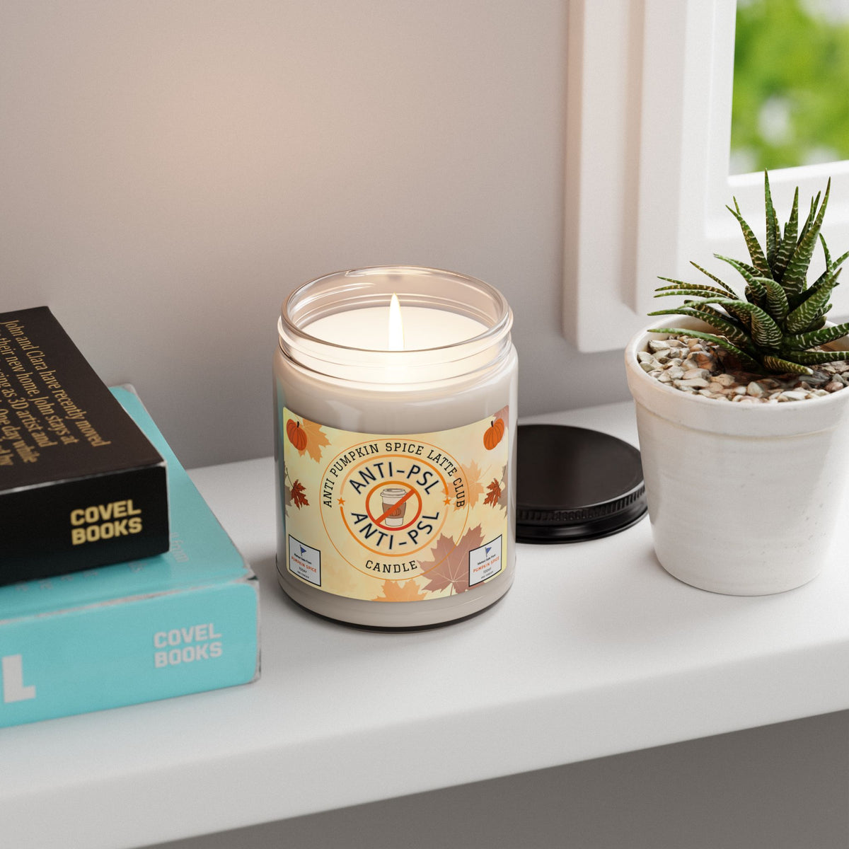 Anti Pumpkin Spice Soy Candle, Funny Marked Safe Fall Soy Jar, Coffee Shop Scent, Sarcastic Autumn Workspace Decor Unique Holiday Gift