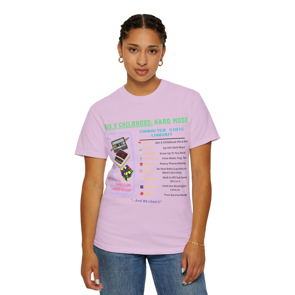Gen X Childhood Hard Mode T-Shirt | Comfort Colors