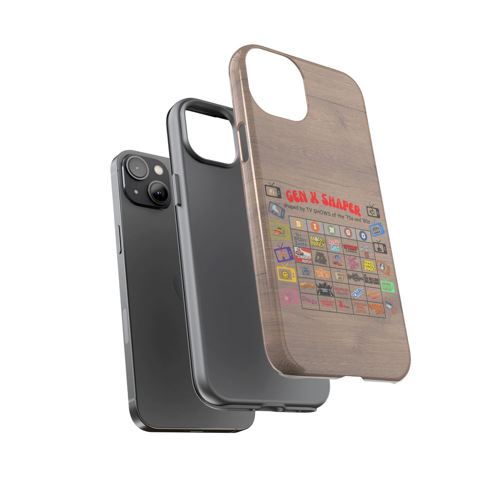 Gen X 70s & 80s TV Shows Bingo iPhone Case | Retro Tough Cover