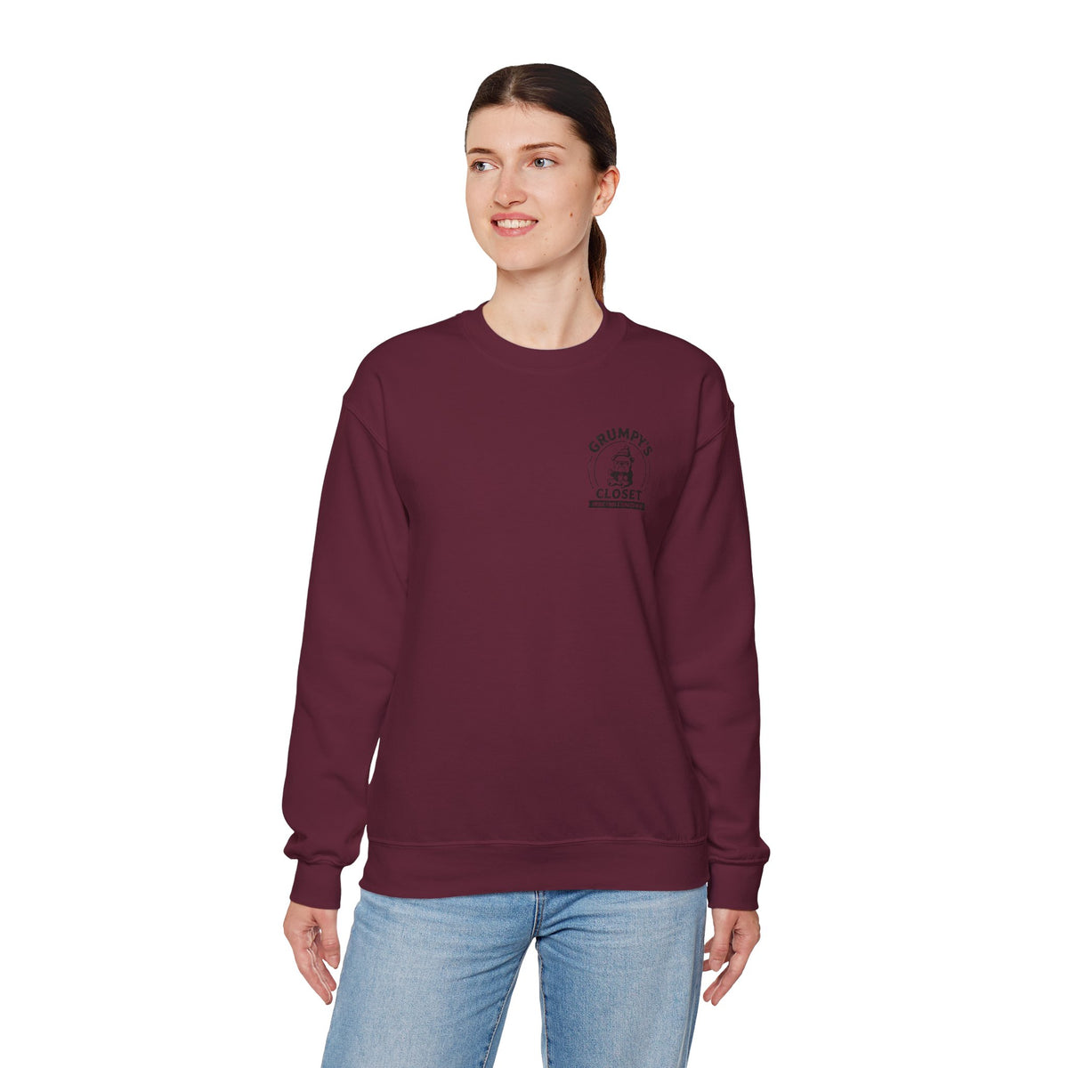 Grumpy’s Closet Crewneck Sweatshirt | Cozy Logo Pullover
