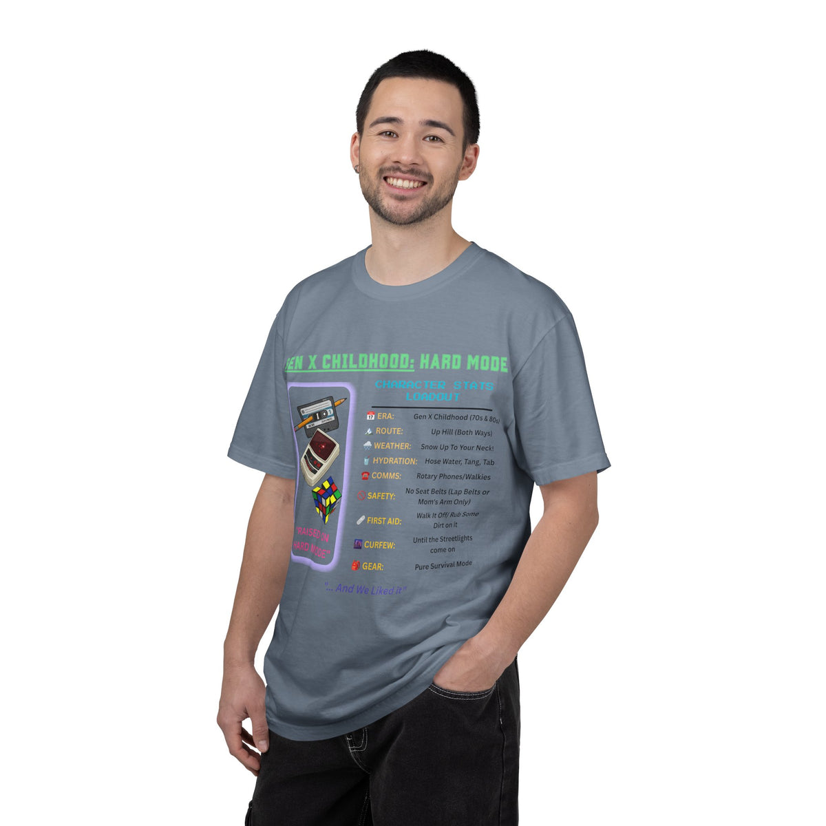 Gen X Childhood Hard Mode T-Shirt | Comfort Colors