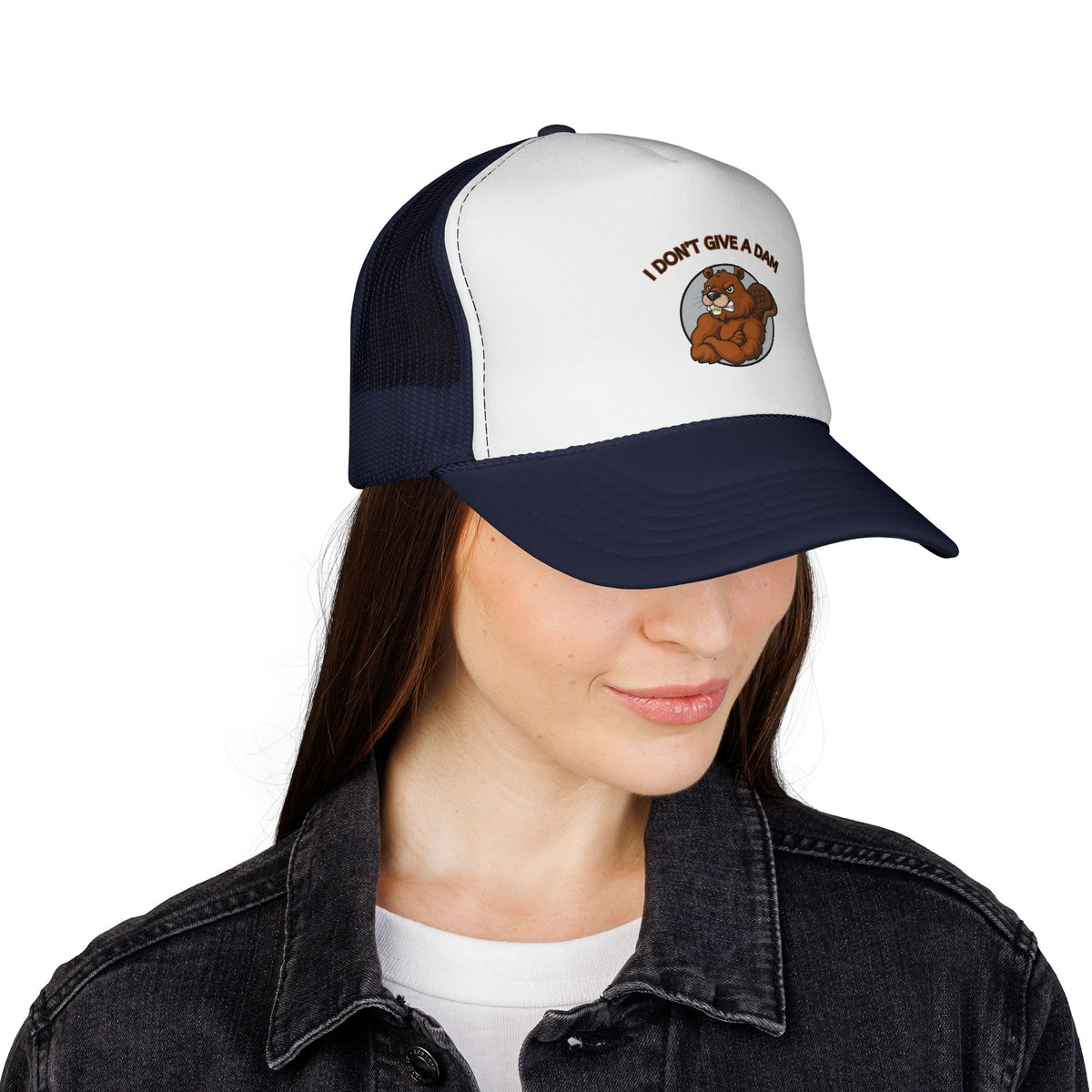 I Don’t Give a Dam Beaver Trucker Cap | Funny Animal Hat