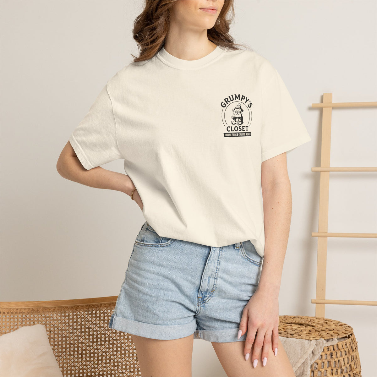 Grumpy’s Closet Bulldog Logo T-Shirt | Garment-Dyed Graphic Tee