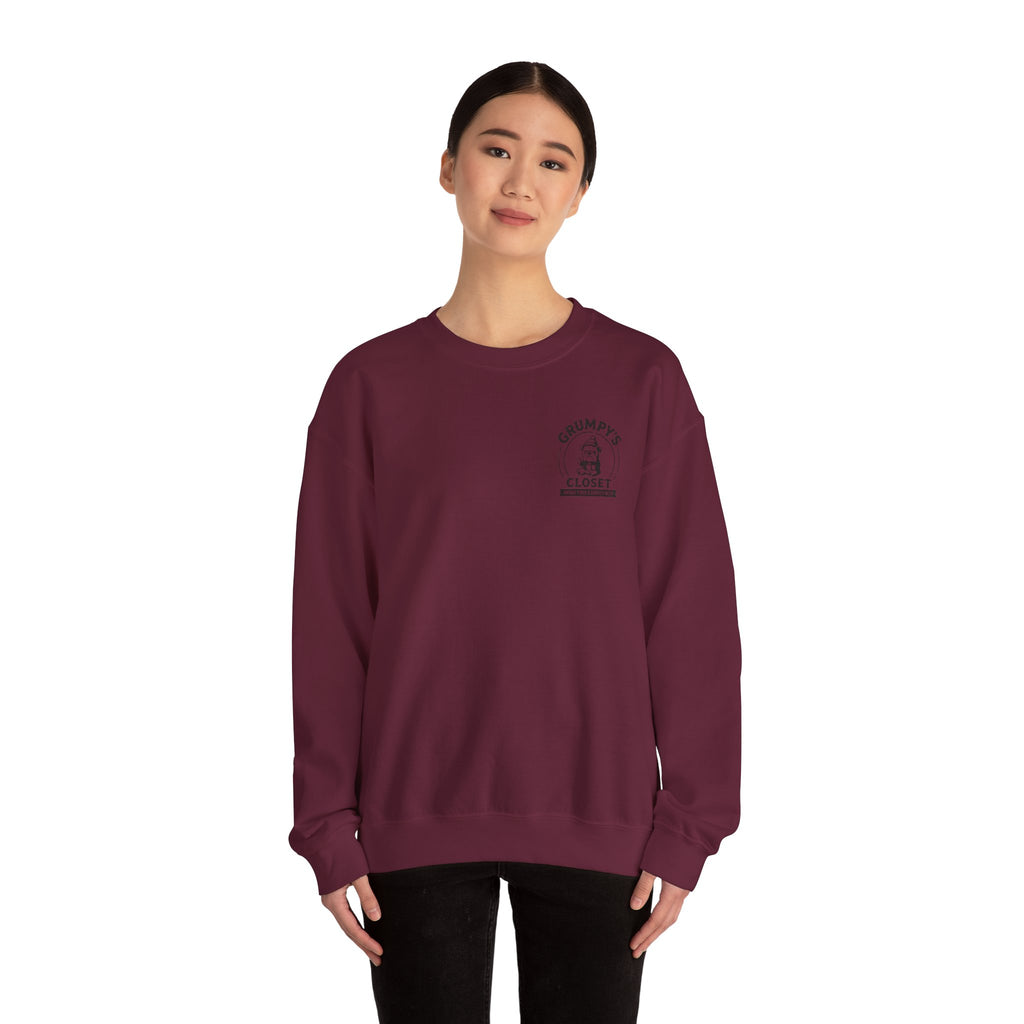 Grumpy’s Closet Crewneck Sweatshirt | Cozy Logo Pullover