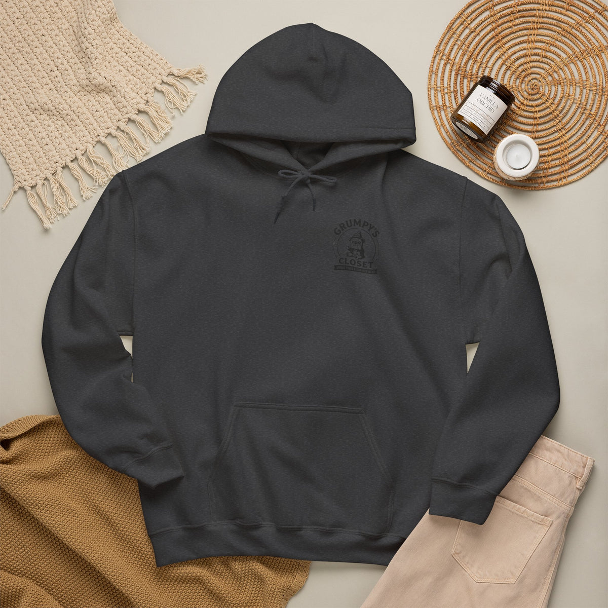 Grumpy's Closet Logo Hoodie | Unisex Graphic Pullover