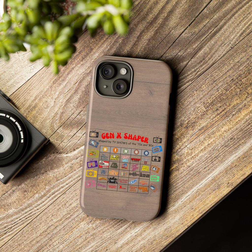 Gen X 70s & 80s TV Shows Bingo iPhone Case | Retro Tough Cover