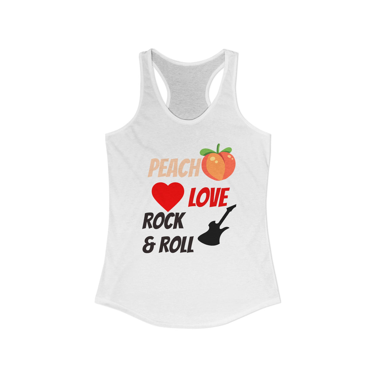 Peach Love Rock & Roll Women’s Tank Top | Graphic Tank