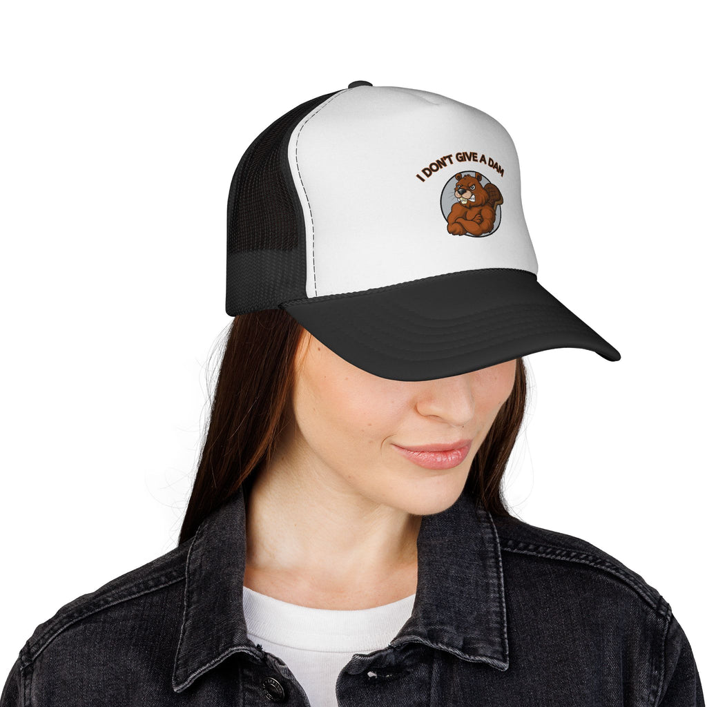 I Don’t Give a Dam Beaver Trucker Cap | Funny Animal Hat