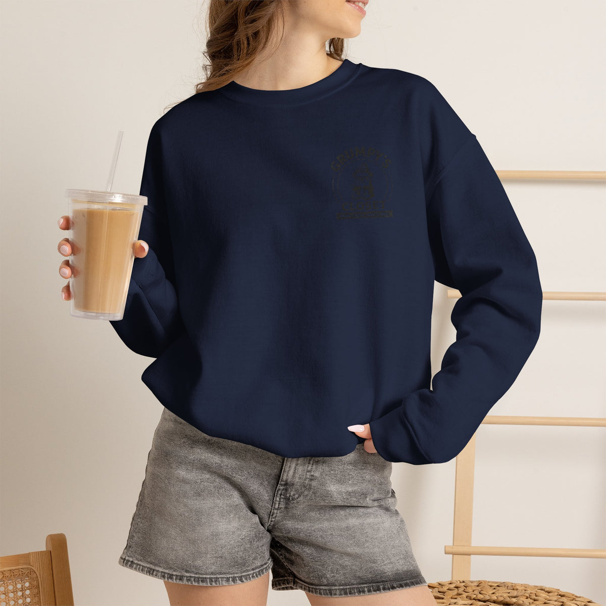 Grumpy’s Closet Crewneck Sweatshirt | Cozy Logo Pullover