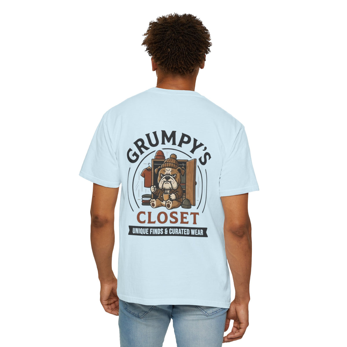 Grumpy’s Closet Bulldog Logo T-Shirt | Garment-Dyed Graphic Tee