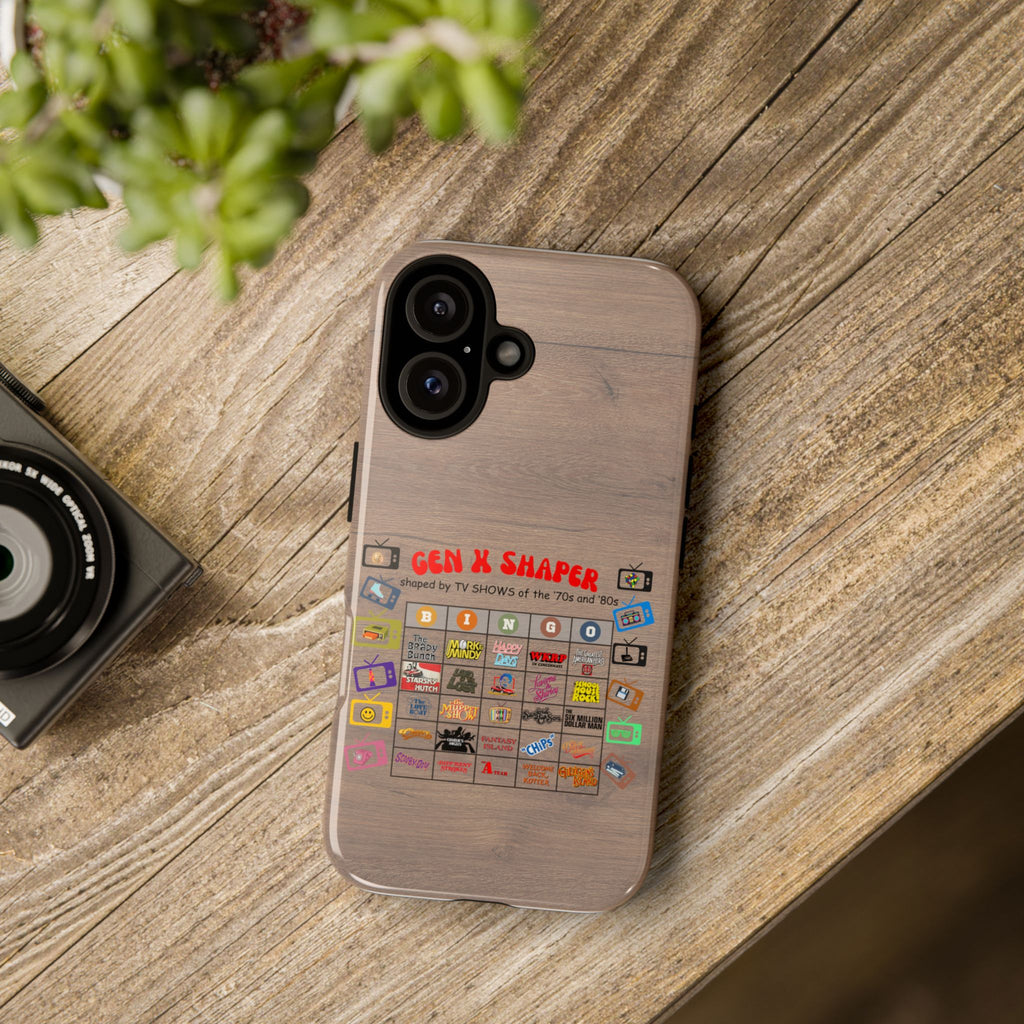 Gen X 70s & 80s TV Shows Bingo iPhone Case | Retro Tough Cover