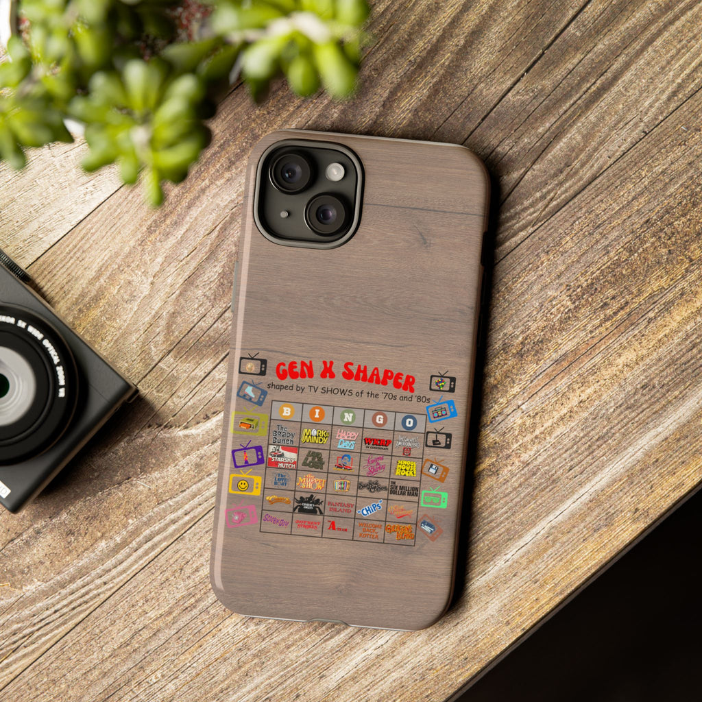 Gen X 70s & 80s TV Shows Bingo iPhone Case | Retro Tough Cover
